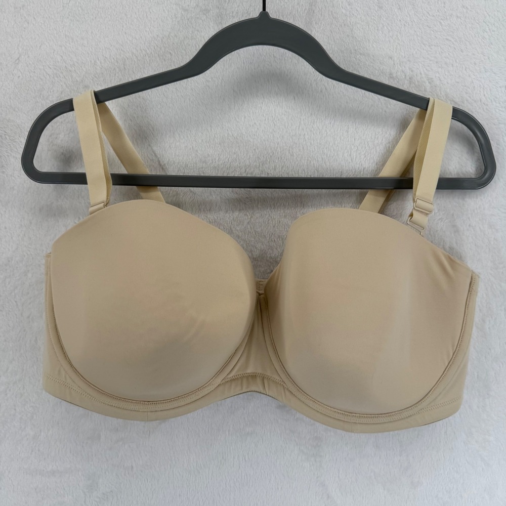 Cacique Beige Full‎ Coverage Underwire Bra Size 44DD Plus Size Comfort